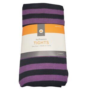 Black and Purple Striped Tights